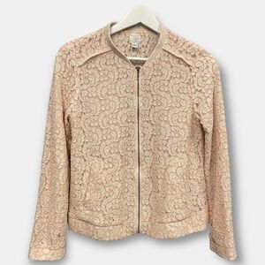 Lauren Conrad Lace Peach Pink Jacket Track Style  Size 8